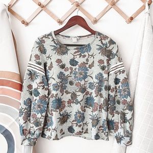 Anthropologie Dolan Floral Tagawa Sweatshirt